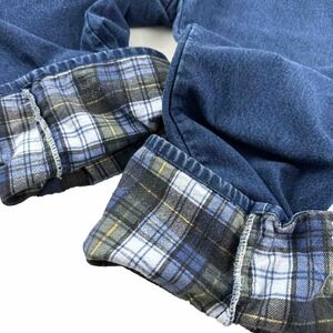 Dickies Flannel Lined‎ Carpenter Pants Mens 42x30 Cotton Jeans Denim Tag 44x30